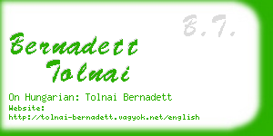 bernadett tolnai business card